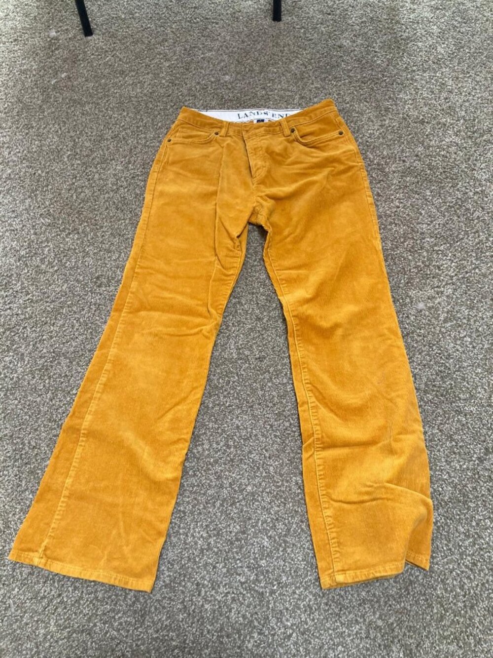 Lands End Yellow Corduroys